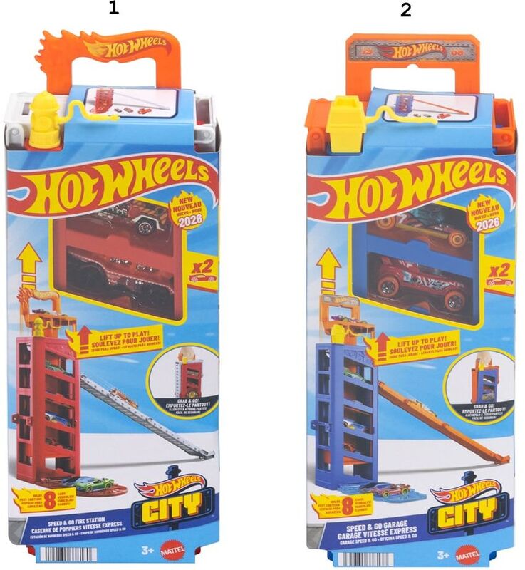 Hot Wheels Mini Γκαράζ Πίστες City-2 Σχέδια (JMJ52) - φωτογραφία 2