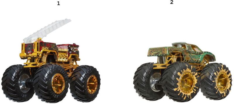 Hot Wheels Monster Trucks Οχήματα Bigfoot Throphy Champions-2 Σχέδια (JDV96) - φωτογραφία 2