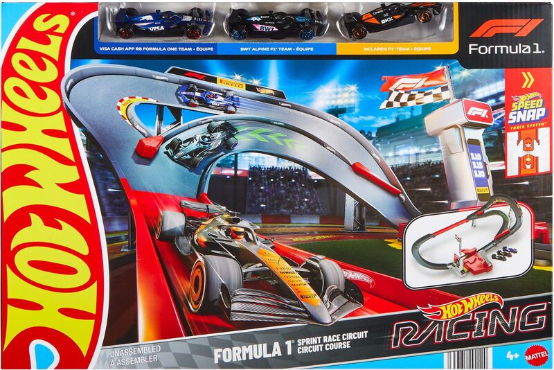 Mattel Πίστα Hot Wheels Racing Formula 1 Sprint & 3 Αυτοκινητάκια - JDY15 - φωτογραφία 2