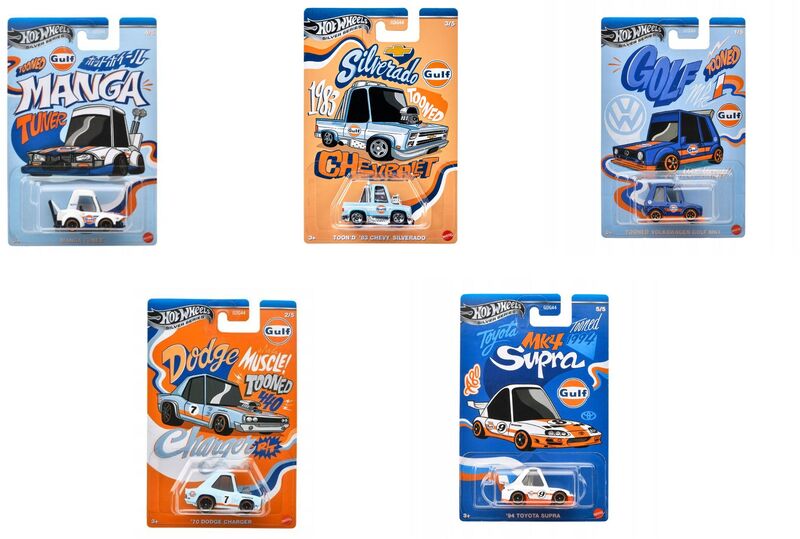 Hot Wheels Αυτοκινητάκια-Tooned Gulf Racing-5 Σχέδια (JDY84) - φωτογραφία 3
