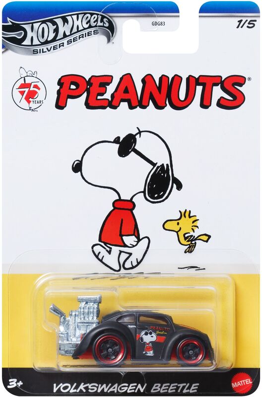 Hot Wheels Αυτοκινητάκια-Peanuts 75th-5 Σχέδια-1Τμχ (JDY88)