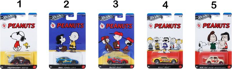 Hot Wheels Αυτοκινητάκια-Peanuts 75th-5 Σχέδια-1Τμχ (JDY88) - φωτογραφία 2