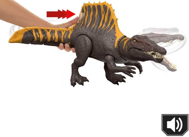 Mattel Jurassic World Rebirth Σπινόσαυρος Με Διπλή Λειτουργία Επίθεσης Και Ήχους - JGB56 - φωτογραφία 3