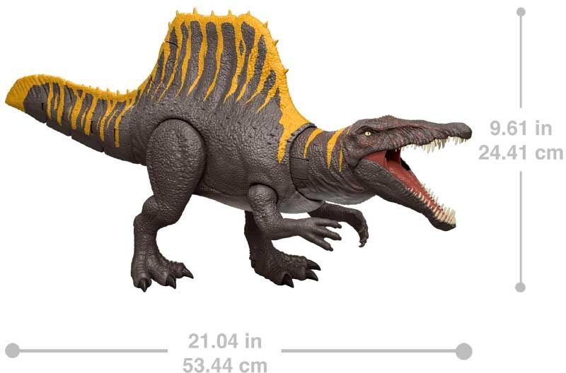 Mattel Jurassic World Rebirth Σπινόσαυρος Με Διπλή Λειτουργία Επίθεσης Και Ήχους - JGB56 - φωτογραφία 4