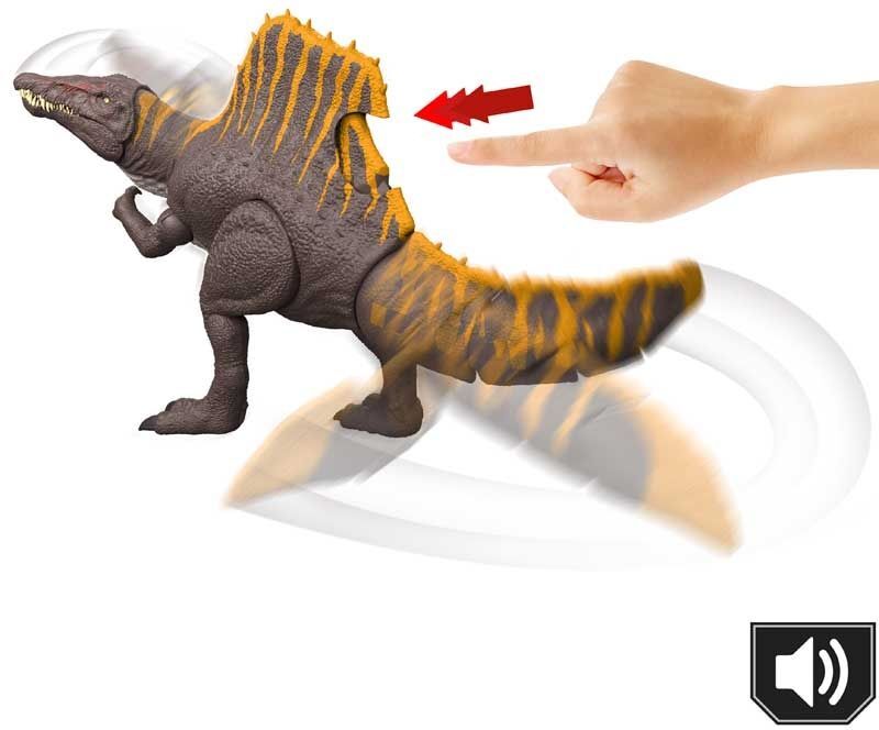 Mattel Jurassic World Rebirth Σπινόσαυρος Με Διπλή Λειτουργία Επίθεσης Και Ήχους - JGB56 - φωτογραφία 5
