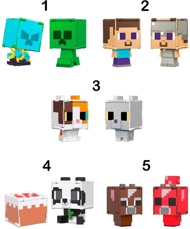 Minecraft Φιγούρες Flippin-5 Σχέδια (HTL43) - φωτογραφία 2