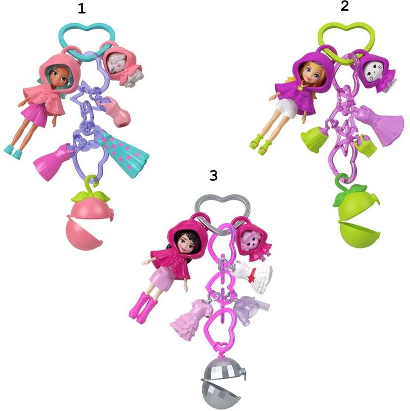 Polly Pocket Polly Κούκλα Με Αξεσουάρ & Μπρελόκ Μεσαίο Pack-3 Σχέδια (JKR46) - φωτογραφία 2