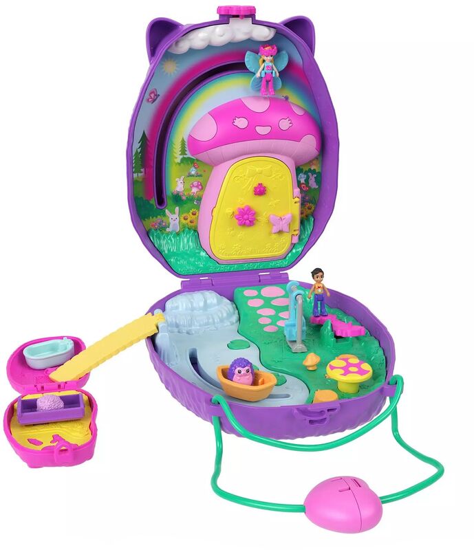 Polly Pocket Polly Mini-Τσαντάκι Trendy Μαμά Σκαντζόχοιρος & Σκαντζοχοιράκι (JBJ91) - φωτογραφία 3