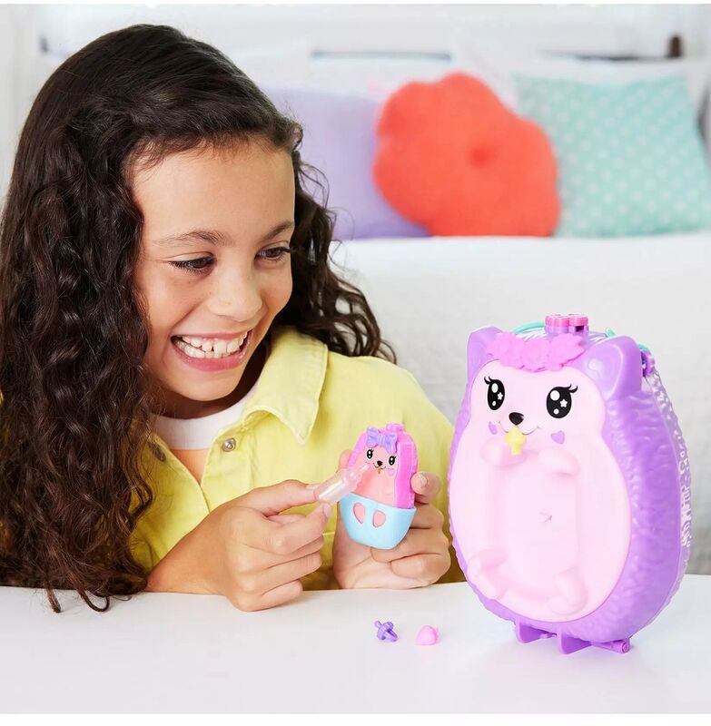 Polly Pocket Polly Mini-Τσαντάκι Trendy Μαμά Σκαντζόχοιρος & Σκαντζοχοιράκι (JBJ91) - φωτογραφία 4