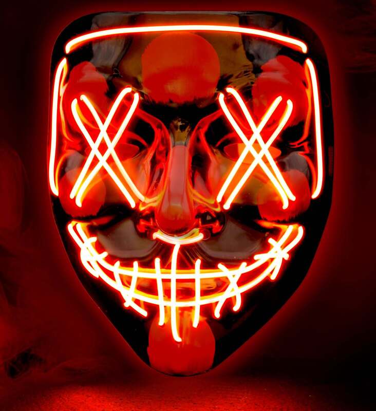 WM Μάσκα Red Led Scary (30330) - φωτογραφία 2