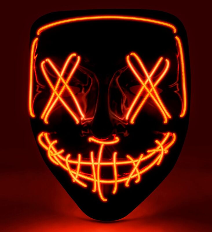 WM Μάσκα Red Led Scary (30330) - φωτογραφία 4