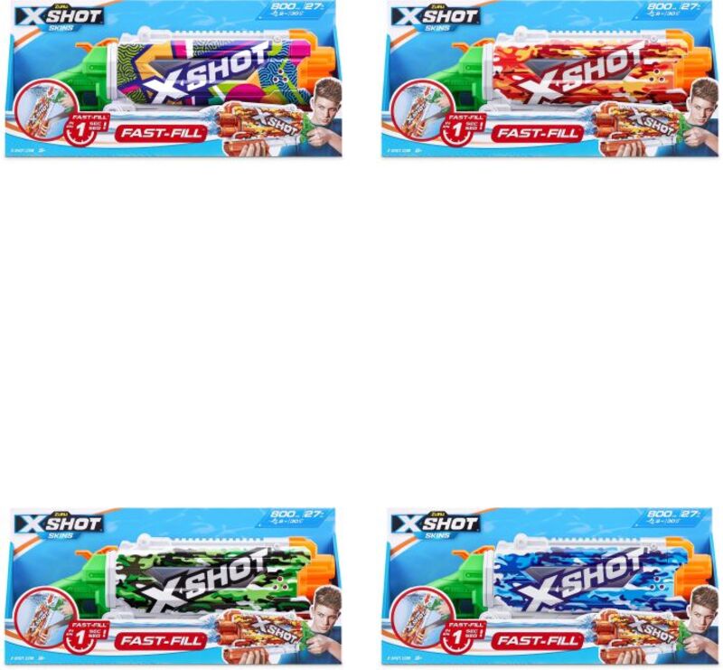 Zuru X-Shot Νεροπίστολο Skins Fast-Fill-4 Σχέδια (11855) φωτογραφία