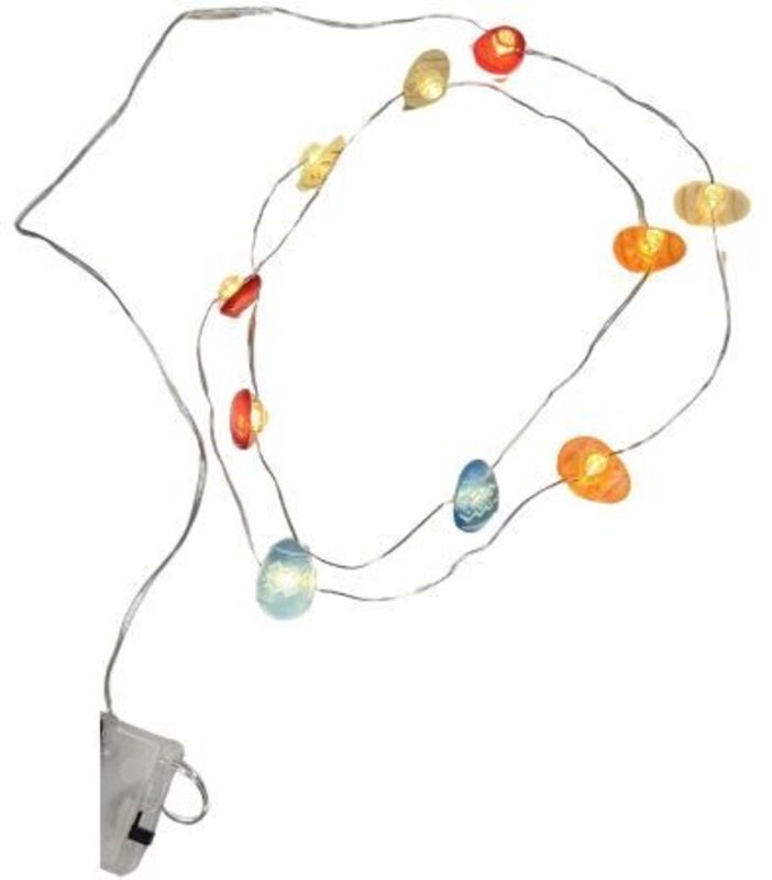 CLC Λαμπάκια Πολύχρωμα Αυγά 10 Led Θερμό Λευκό 30cm (CW40803)