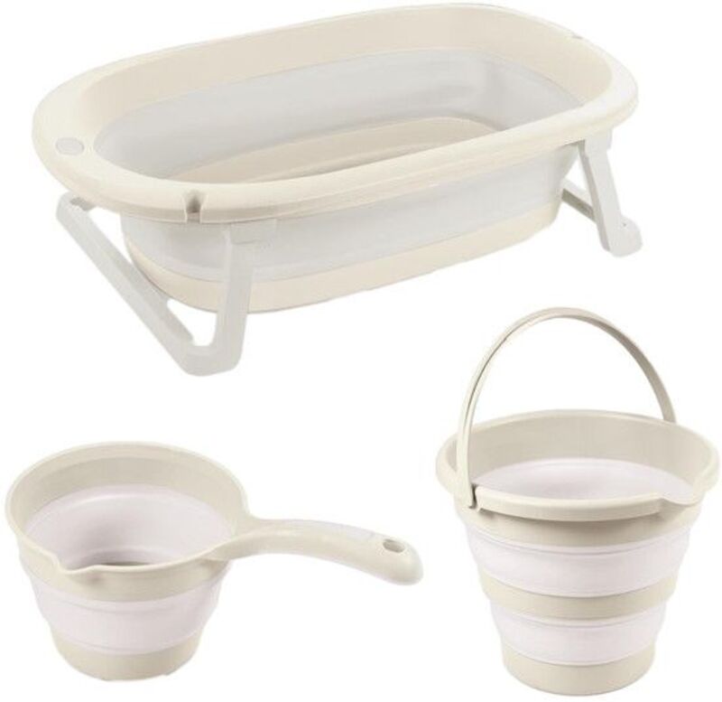 Dolu Σετ Μπάνιου Foldable Triple 3 In 1 Beige (7271)