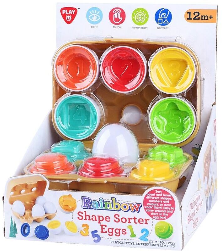Playgo Shape Sorter Eggs Rainbow Set (1732) - φωτογραφία 2