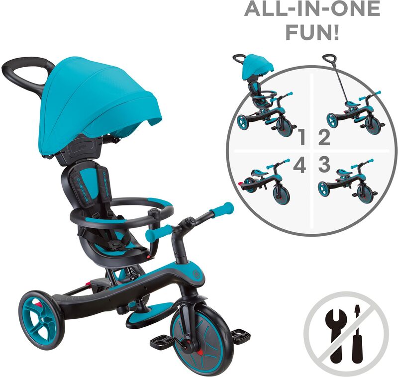 Globber Τρίκυκλο Trike Explorer 4 In 1 Teal (634-105) φωτογραφία