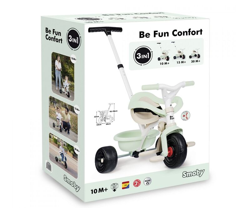 Smoby Pico Green Confort 3 in 1 Τρίκυκλο Be Fun (740420) - φωτογραφία 2