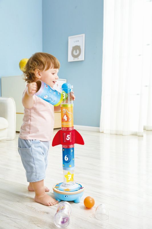 Hape Early Explorer Ξύλινος Πύραυλος Ball Air Stacker (E0387B) φωτογραφία