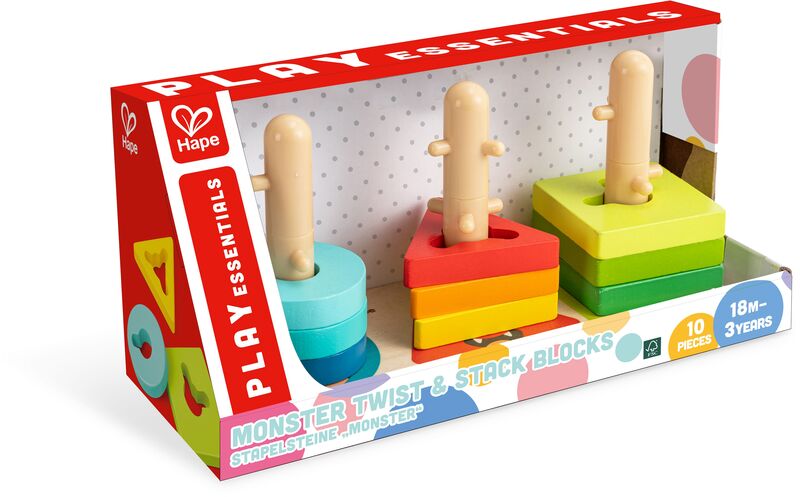 Hape Early Explorer Ξύλινα Τουβλάκια Monster (E0494) φωτογραφία