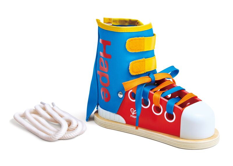 Hape Totally Amazing Ξύλινο Εκπαιδευτικό Παπούτσι Με Κορδόνια (E1117)