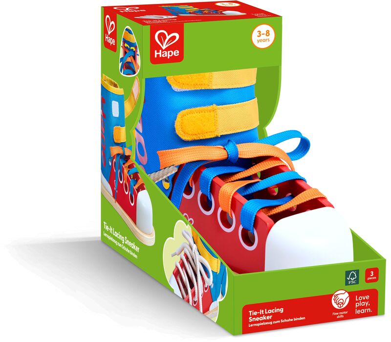 Hape Totally Amazing Ξύλινο Εκπαιδευτικό Παπούτσι Με Κορδόνια (E1117) φωτογραφία