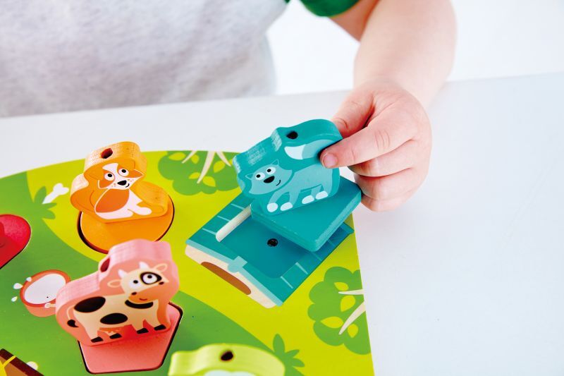 Hape Happy Puzzles Ξύλινο Παζλ Ζωάκια Φάρμας Με Ήχο (E1614A) - φωτογραφία 2