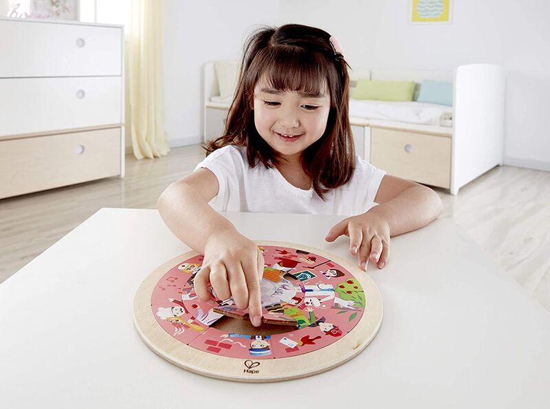 Hape Happy Puzzles Ξύλινο Παζλ Jobs Roundabout Puzzle (E1624) - φωτογραφία 5