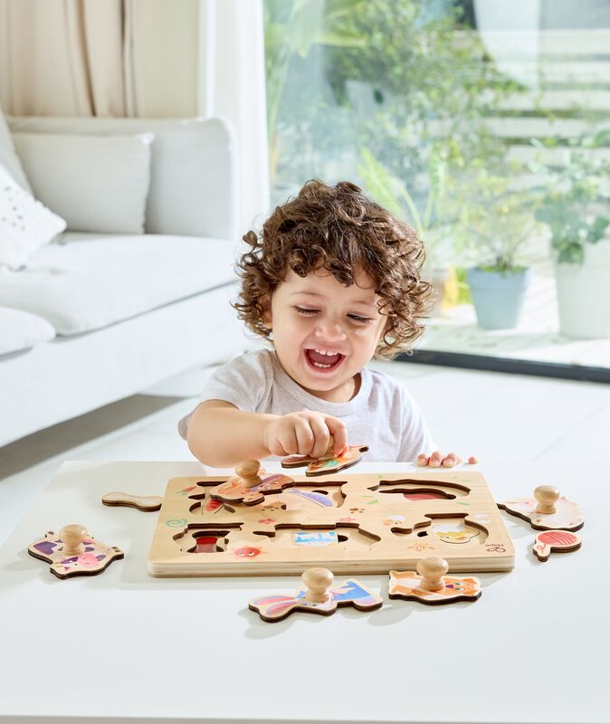 Ξύλινο Παζλ Hape Happy Puzzles Ζωάκια Φάρμας - E1655 - φωτογραφία 5