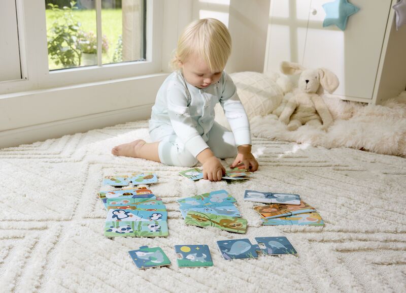 Hape Happy Puzzles Ξύλινο Παζλ Ζωάκια Mum & Baby (E1664A) - φωτογραφία 3