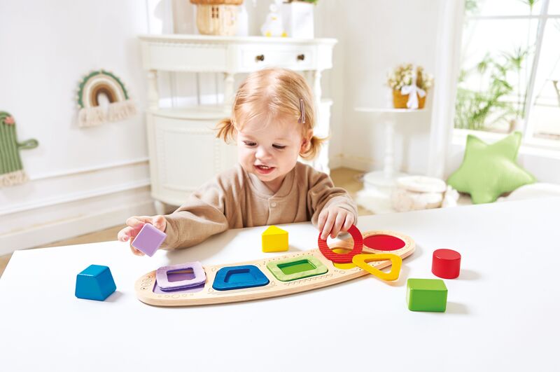 Hape Happy Puzzles Ξύλινο Παζλ Γεωμετρικά Σχήματα & Χρώματα (E1666) - φωτογραφία 3