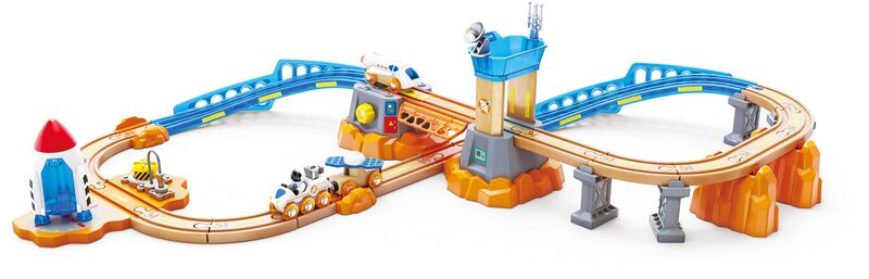 Hape Hape Railway Ξύλινος Σιδηρόδρομος Αποστολή Στο Διάστημα (E3798)