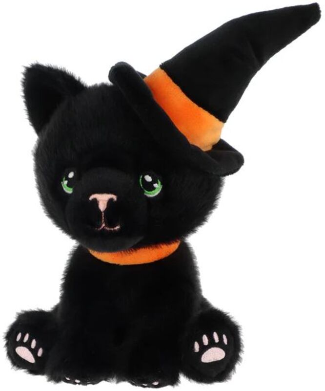 Keel Eco Λούτρινο Μαύρη Γάτα With Witch Hat 15cm-2 Σχέδια (EH3878) - φωτογραφία 3
