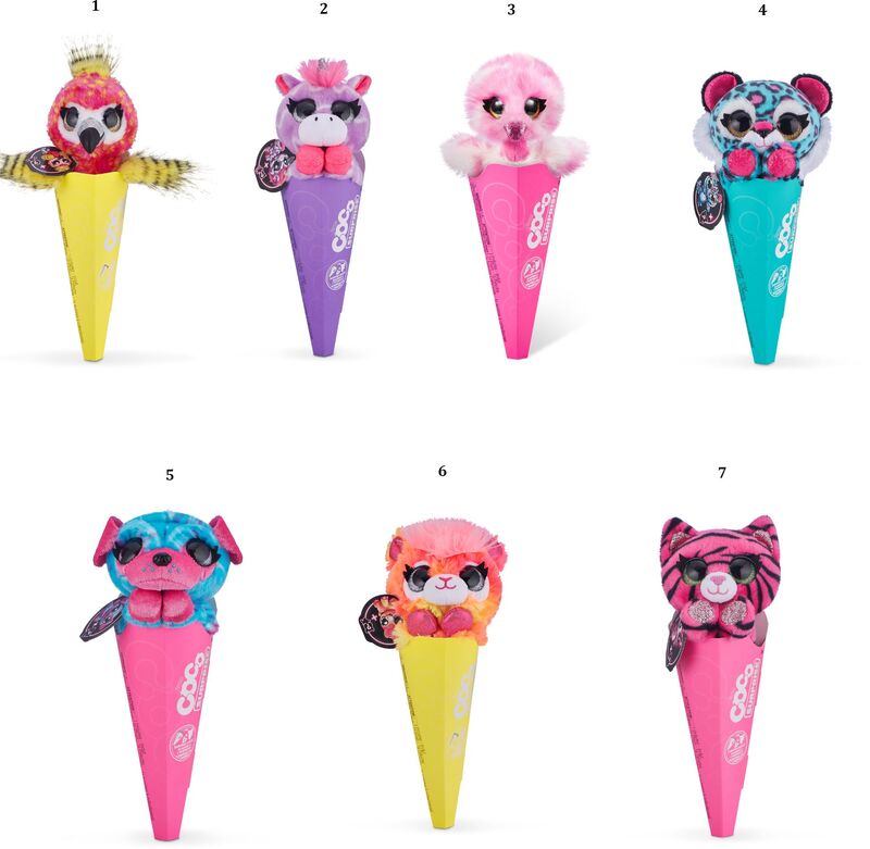 Zuru Λούτρινο Coco Surprise-Cones Neon-7 Σχέδια (9609SQ1) φωτογραφία