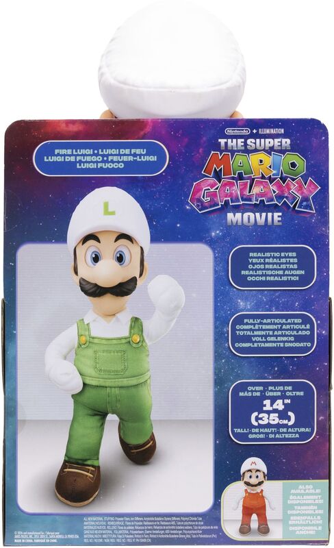 Jakks Pacific Super Mario Galaxy Movie Λούτρινο Luigi 15'' W.1 (432374) - φωτογραφία 6