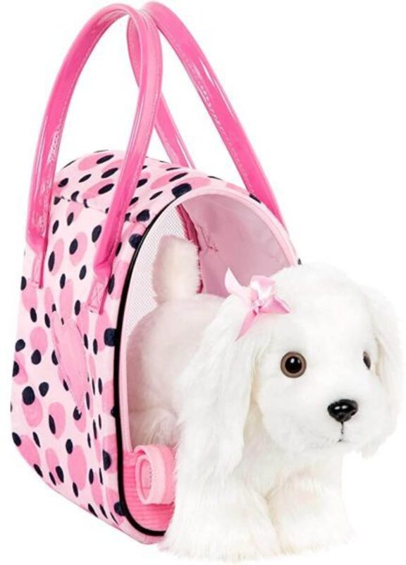 Pucci Pups Λούτρινο Σκυλάκι Maltese & Τσάντα Μεταφοράς With Pink & Black Spot (ST8369Z) - φωτογραφία 2