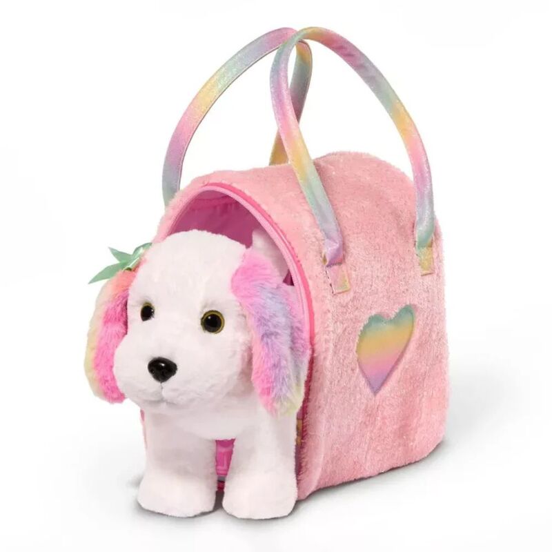 Pucci Pups Λούτρινο Σκυλάκι Maltese & Τσάντα Μεταφοράς Sparkly (ST8464Z) - φωτογραφία 2