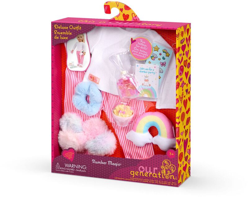 Our Generation Ενδυμασία Deluxe Pijama With Rainbow Pillow (BD30572Z) - φωτογραφία 2