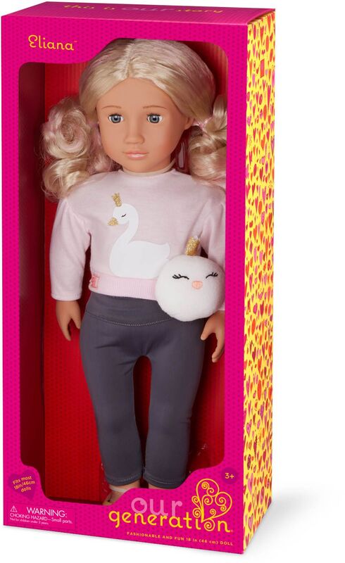 Our Generation Κούκλα Eliana With Sweater & Plash Swan (BD31466Z) - φωτογραφία 2