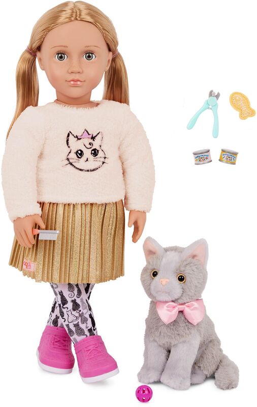 Our Generation Κούκλα Melena With Pet Kitten Mittens (BD31479Z)