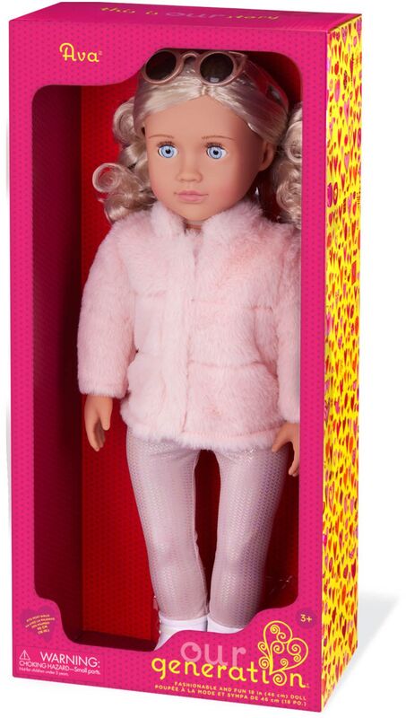 Our Generation Κούκλα Ava With Glamour Faux Fur Coat (BD31515Z) - φωτογραφία 2