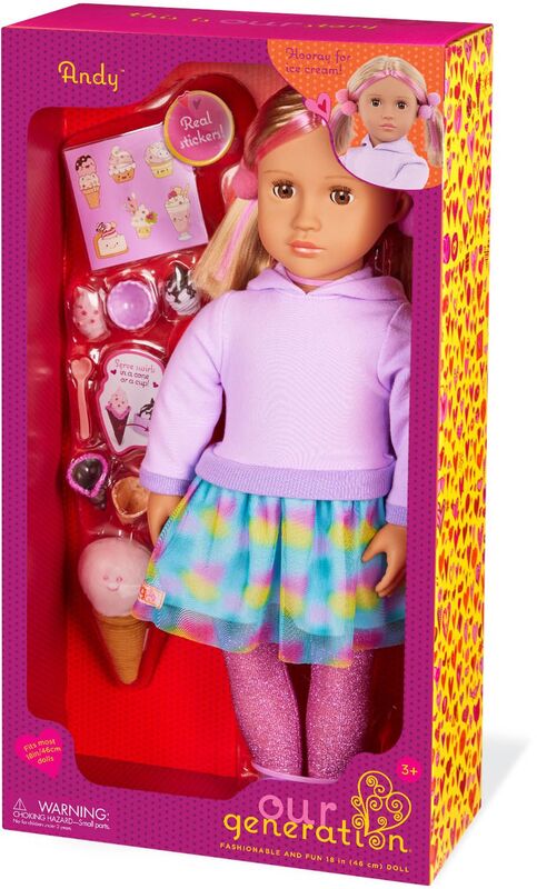 Our Generation Κούκλα Andy With Accessories Ice Cream (BD31524) φωτογραφία