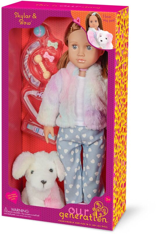Our Generation Κούκλα Skylar With Rainbow Pup & Accessories Bow (BD31538) - φωτογραφία 2