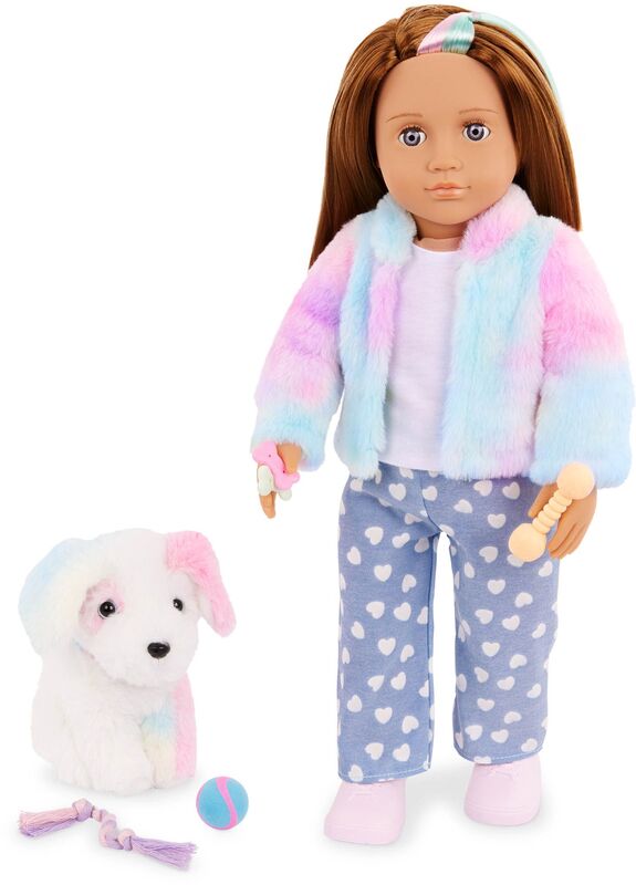 Our Generation Κούκλα Skylar With Rainbow Pup & Accessories Bow (BD31538) - φωτογραφία 3