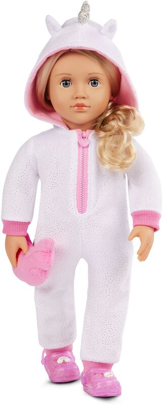 Our Generation Κούκλα Lilian With Unicorn Pijama (BD31719Z)