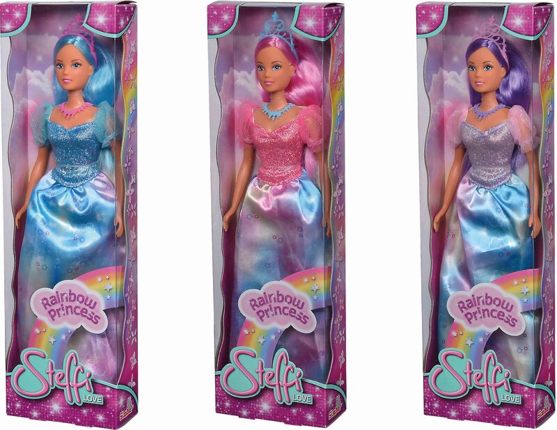 Simba Steffi Love-Κούκλα 29cm Princess Rainbow-3 Σχέδια (105733535) - φωτογραφία 3