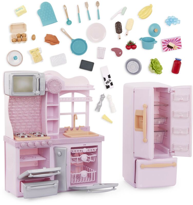 Our Generation Σετ Gourmet Kitchen With Accessories Light Pink (BD35425Z)