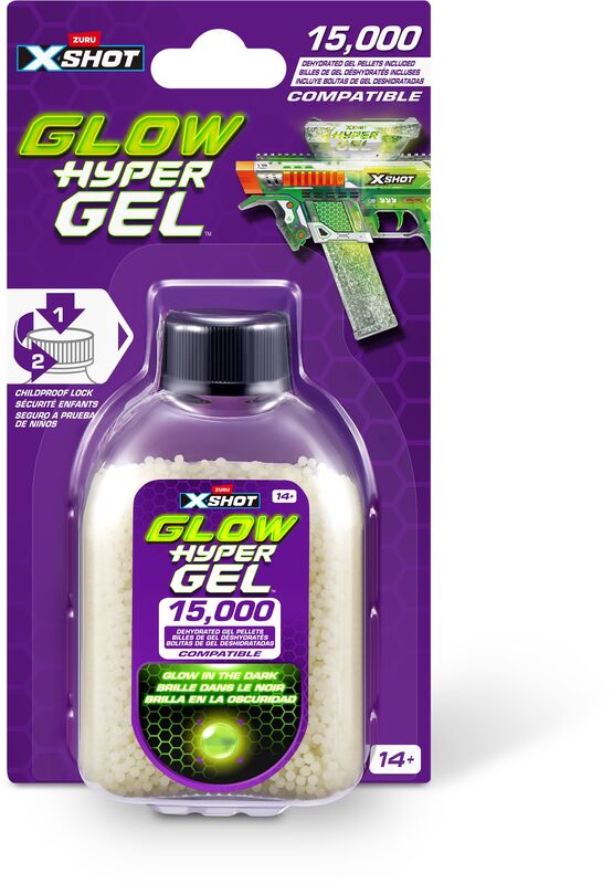 Zuru X-Shot Hyper Gel Glow In The Dark 1500PK Refill Darts (36785) φωτογραφία