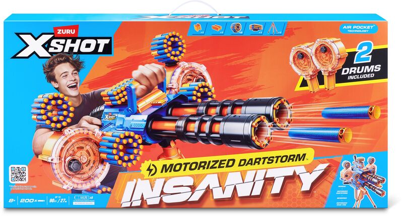 Zuru X-Shot Insanity Motorised Dartstorm 200 Darts (36918) - φωτογραφία 2