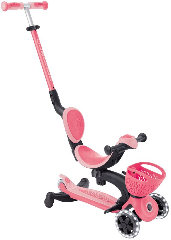 Globber Scooter Go.Up Baby Lights 360 Coral Pink (844-210)