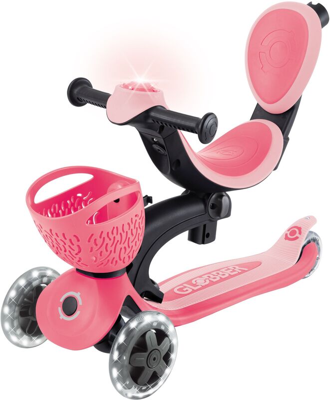 Globber Scooter Go.Up Baby Lights 360 Coral Pink (844-210) φωτογραφία